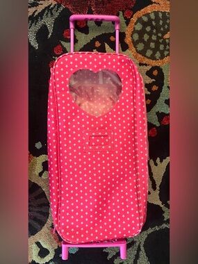 Doll Pink Star Heart Window Luggage Cover